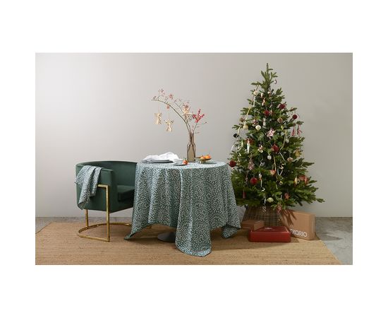 Салфетка из хлопка зеленого цвета с рисунком Спелая смородина, Scandinavian touch, 53х53см, Tkano, фото , изображение 4