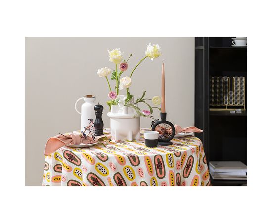 Салфетка под приборы из умягченного льна с декоративной обработкой пыльная роза Essential, 35х45 см, Tkano, фото , изображение 7