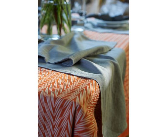 Скатерть на стол из хлопка с графичным принтом Колосья Russian North, 150х250 см, Tkano, фото , изображение 6