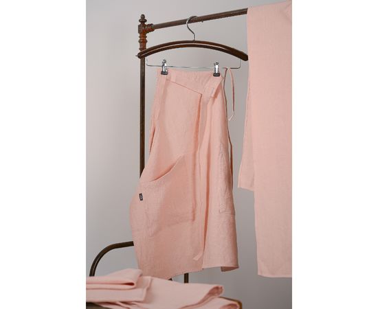 Фартук из умягченного льна розово-пудрового цвета из коллекции Essential, 82х70 см, Tkano, фото , изображение 2