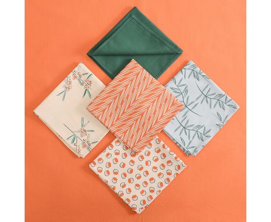 Скатерть на стол из хлопка оранжевого цвета Russian North, 150х250 см, Tkano, фото , изображение 4