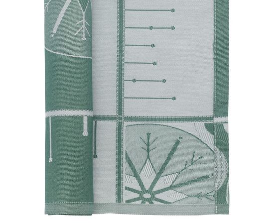 Салфетка из хлопка зеленого цвета с рисунком Ледяные узоры из коллекции New Year Essential, 53х53см, Tkano, фото , изображение 4 Салфетка из хлопка зеленого цвета с рисунком Ледяные узоры из коллекции New Year Essential, 53х53см, Tkano, фото , изображение 4