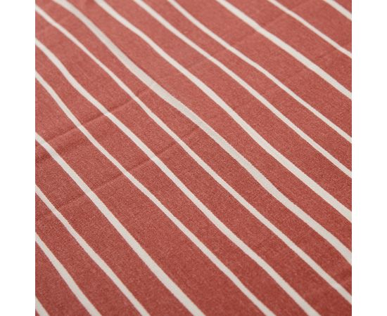 Скатерть из хлопка терракотового цвета с принтом Полоски из коллекции Prairie, 170х250 см, Tkano, фото , изображение 2