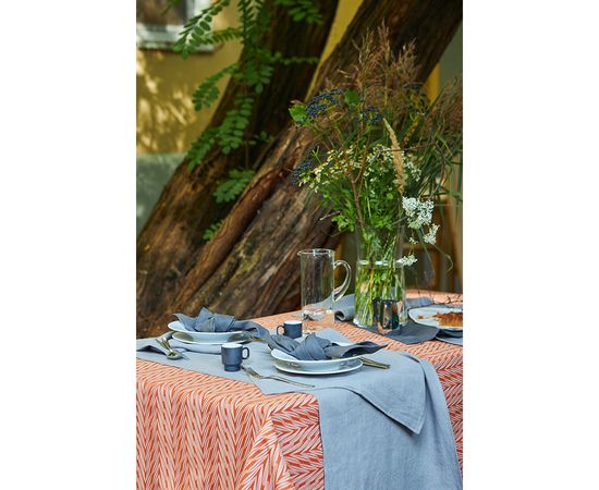 Скатерть на стол из хлопка с графичным принтом Колосья Russian North, 150х250 см, Tkano, фото , изображение 5