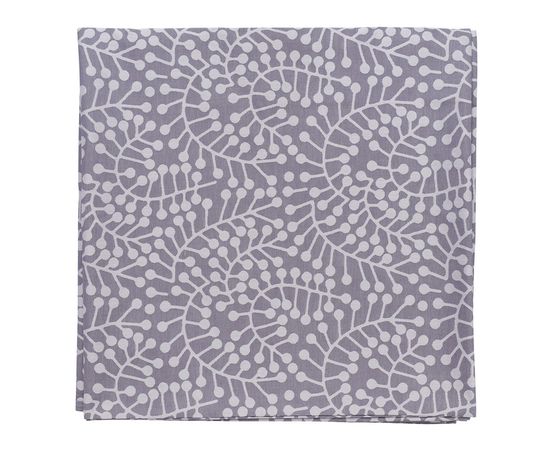 Скатерть из хлопка фиолетово-серого цвета с рисунком Спелая смородина, Scandinavian touch, 180х260см, Tkano, фото 