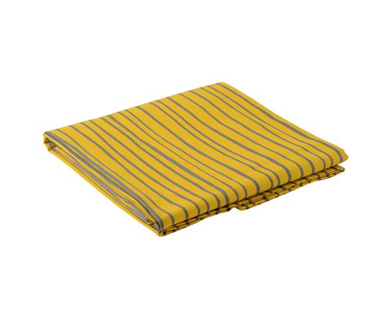 Скатерть из хлопка горчичного цвета с принтом Полоски из коллекции Prairie, 170х250 см, Tkano, фото , изображение 2