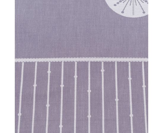 Скатерть из хлопка фиолетово-серого цвета с рисунком Ледяные узоры, New Year Essential, 180х180см, Tkano, фото , изображение 4