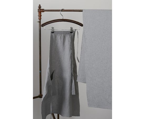 Фартук из умягченного льна серого цвета Essential, 70х82 см, Tkano, фото , изображение 5