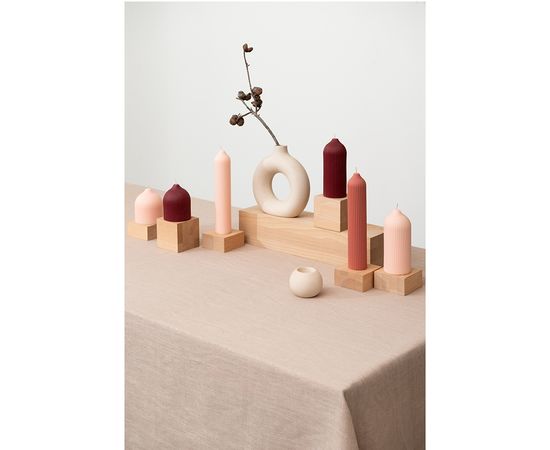 Скатерть из стираного льна бежевого цвета из коллекции Essential, 170х170 см, Tkano, фото , изображение 2