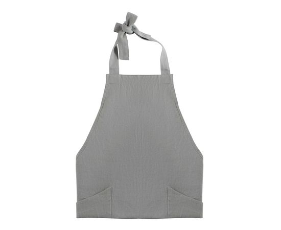 Фартук из умягченного льна серого цвета Essential, 70х82 см, Tkano, фото , изображение 3