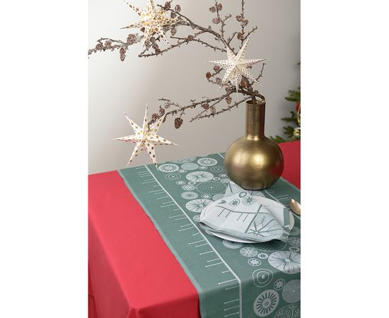 Скатерть на стол из хлопка красного цвета Russian North, 150х250 см, Tkano, фото , изображение 2