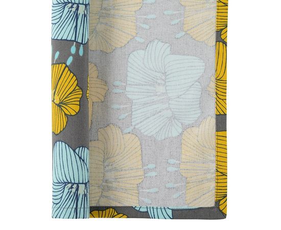 Салфетка сервировочная из хлопка серого цвета с принтом Цветы из коллекции Prairie, 45х45 см, Tkano, фото , изображение 2