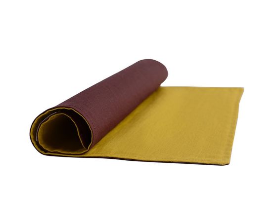 Салфетка под приборы из умягченного льна с декоративной обработкой бордовый/горчица Essential, 35х45, Tkano, фото , изображение 2 Салфетка под приборы из умягченного льна с декоративной обработкой бордовый/горчица Essential, 35х45, Tkano, фото , изображение 2