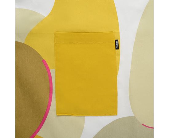 Фартук из хлопка горчичного цвета с авторским принтом из коллекции Freak Fruit, 85х70 см, Tkano, фото , изображение 2