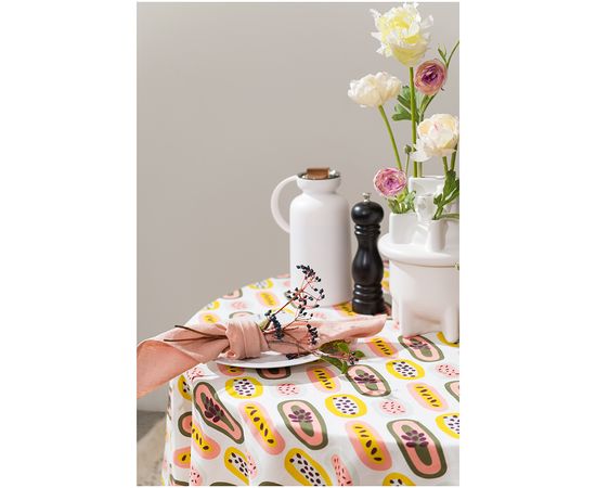 Скатерть на стол с принтом Passion Fruit из коллекции Wild, 170х170 см, Tkano, фото , изображение 5