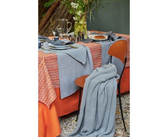 Скатерть на стол из хлопка с графичным принтом Колосья Russian North, 150х250 см, Tkano, фото , изображение 4