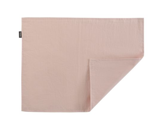 Салфетка под приборы из умягченного льна с декоративной обработкой пыльная роза Essential, 35х45 см, Tkano, фото 