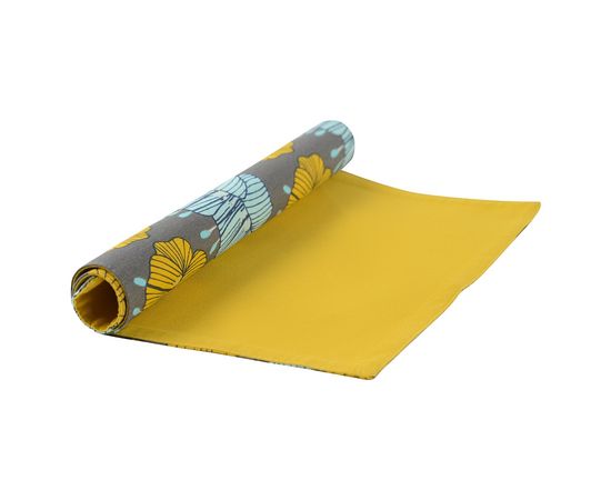 Салфетка двухсторонняя под приборы из хлопка серого цвета с принтом Цветы из коллекции Prairie, 35х45 см, Tkano, фото , изображение 2