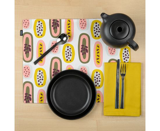 Салфетка под приборы из умягченного льна с декоративной обработкой горчичный Essential, 35х45 см, Tkano, фото , изображение 6