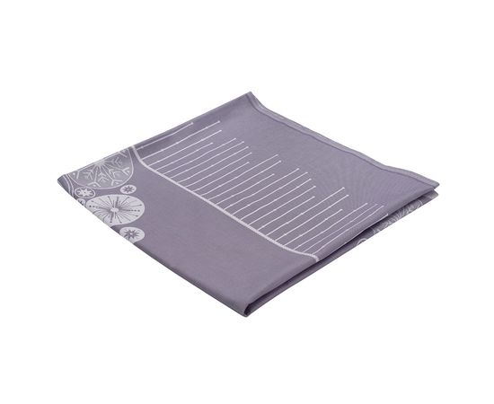 Скатерть из хлопка фиолетово-серого цвета с рисунком Ледяные узоры, New Year Essential, 180х180см, Tkano, фото , изображение 3
