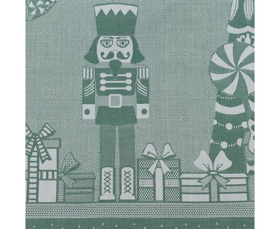 Скатерть из хлопка зеленого цвета с рисунком Щелкунчик из коллекции New Year Essential, 180х180см, Tkano, фото , изображение 5
