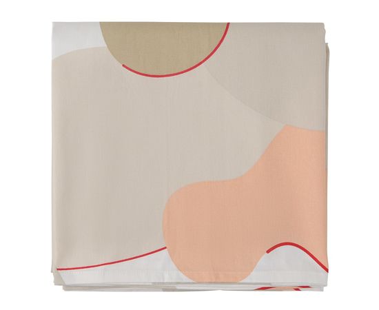 Скатерть из хлопка бежевого цвета с авторским принтом из коллекции Freak Fruit, 170х250 см, Tkano, фото 