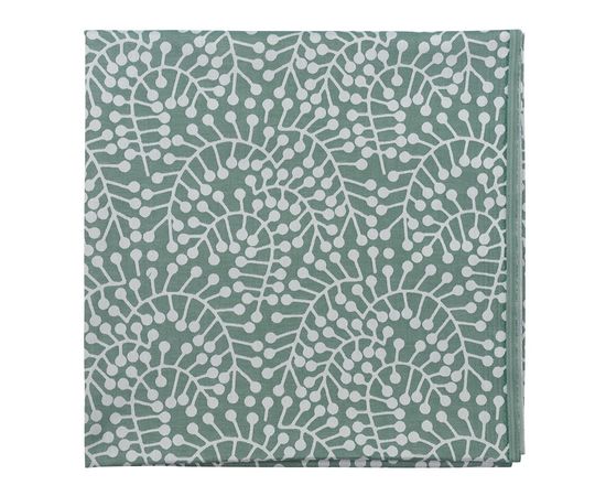 Скатерть из хлопка зеленого цвета с рисунком Спелая смородина, Scandinavian touch, 180х180см, Tkano, фото 