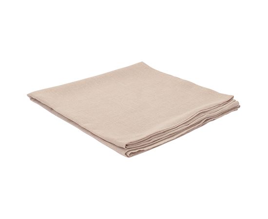 Скатерть из стираного льна бежевого цвета из коллекции Essential, 170х170 см, Tkano, фото , изображение 4