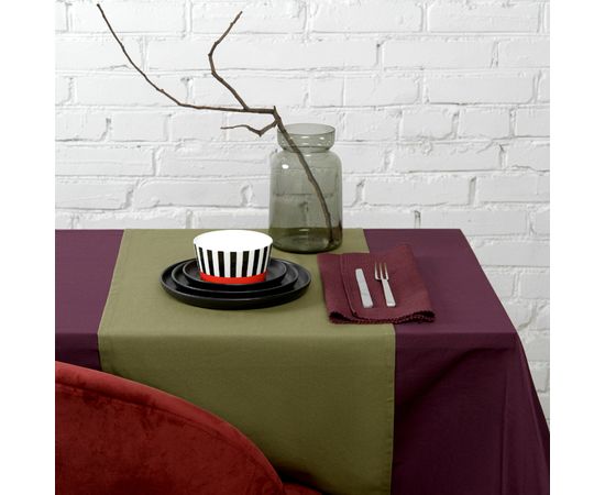 Скатерть на стол бордового цвета из коллекции Wild, 170х250 см, Tkano, фото , изображение 6