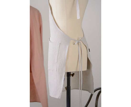 Фартук из умягченного льна бежевого цвета, 70х82 см, Tkano, фото , изображение 2