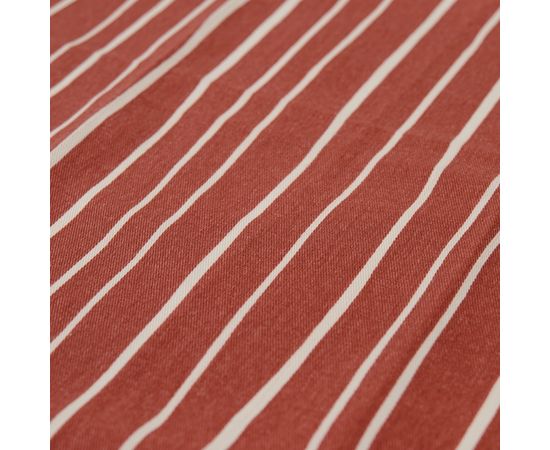 Салфетка сервировочная из хлопка терракотового цвета с принтом Полоски из коллекции Prairie, 45х45 см, Tkano, фото , изображение 3