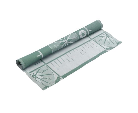 Салфетка из хлопка зеленого цвета с рисунком Ледяные узоры из коллекции New Year Essential, 53х53см, Tkano, фото , изображение 3 Салфетка из хлопка зеленого цвета с рисунком Ледяные узоры из коллекции New Year Essential, 53х53см, Tkano, фото , изображение 3