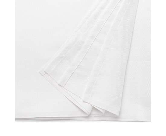 Скатерть белого цвета с фактурным жаккардовым рисунком из хлопка из коллекции Essential, 180х180 см, Tkano, фото , изображение 2