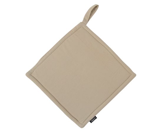 Прихватка из хлопка бежевого цвета из коллекции Essential, 22х22 см, Tkano, фото 