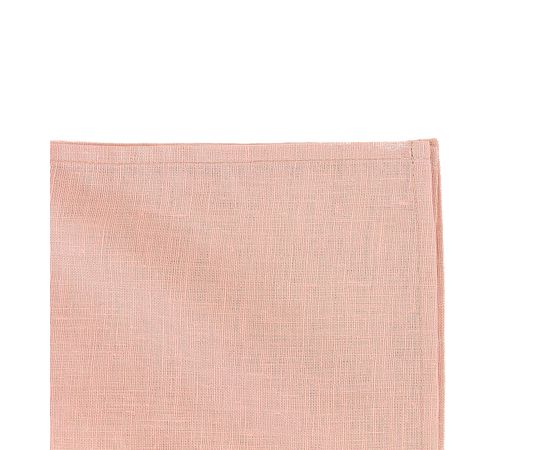 Скатерть на стол из умягченного льна с декоративной обработкой цвета пыльной розы Essential, 143х250, Tkano, фото , изображение 2