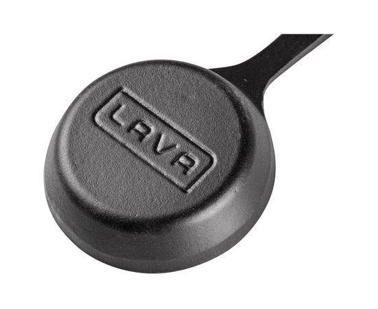 Сковорода круглая чугунная на деревянной подставке, 12 см, LAVA, фото , изображение 5