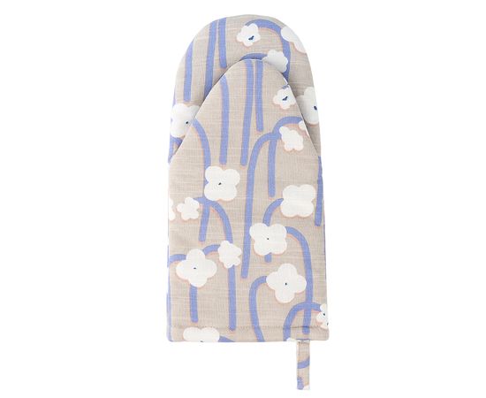 Прихватка-варежка из хлопка с принтом Полярный цветок из коллекции Scandinavian touch, 15,5х33 см, Tkano, фото , изображение 3