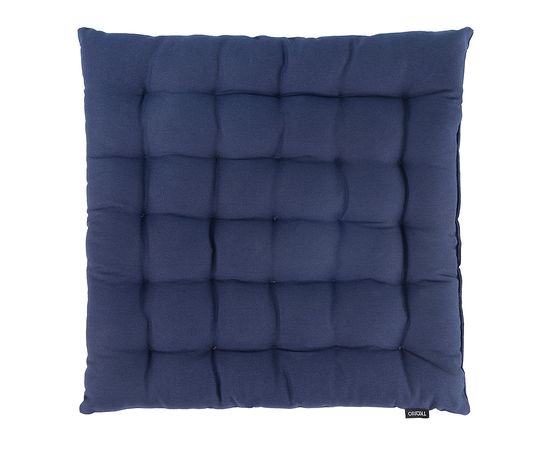 Подушка на стул из хлопка темно-синего цвета из коллекции Essential, 40х40 см, Tkano, фото 