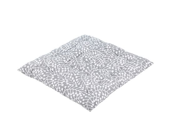 Подушка на стул из хлопка серого цвета с принтом Спелая Смородина из коллекции Scandinavian touch, 40х40 см, Tkano, фото , изображение 3