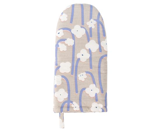 Прихватка-варежка из хлопка с принтом Полярный цветок из коллекции Scandinavian touch, 15,5х33 см, Tkano, фото 