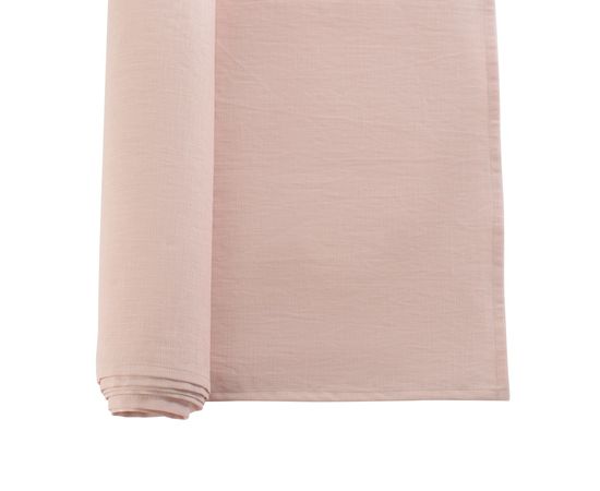 Дорожка на стол из умягченного льна с декоративной обработкой цвета пыльной розы Essential, 45х150, Tkano, фото , изображение 4