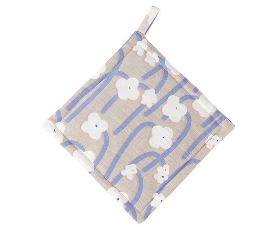 Прихватка из хлопка с принтом Полярный цветок из коллекции Scandinavian touch, 20х20 см, Tkano, фото 