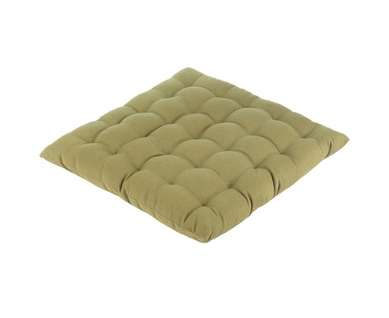 Подушка на стул из хлопка оливкового цвета из коллекции Essential, 40х40 см, Tkano, фото , изображение 2