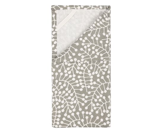 Набор из двух муслиновых полотенец серого цвета с принтом Спелая Смородина из коллекции Scandinavian touch, 50х70 см, Tkano, фото , изображение 3