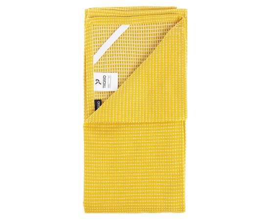 Набор из двух кухонных вафельных полотенец горчичного цвета из коллекции Essential, 50х70 см, Tkano, фото , изображение 3