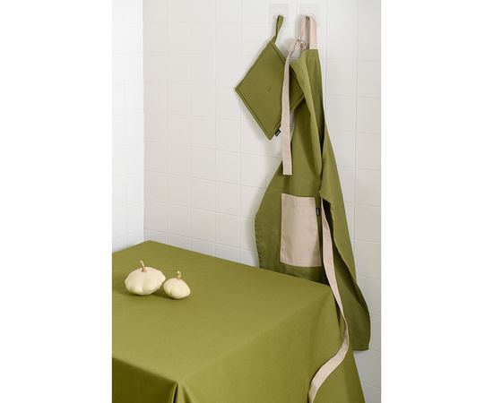 Прихватка из хлопка оливкового цвета из коллекции Essential, 22х22 см, Tkano, фото , изображение 2