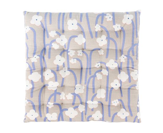 Подушка на стул из хлопка с принтом Полярный цветок из коллекции Scandinavian touch, 40х40 см, Tkano, фото 