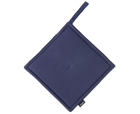 Прихватка из хлопка темно-синего цвета из коллекции Essential, 22х22 см, Tkano, фото 