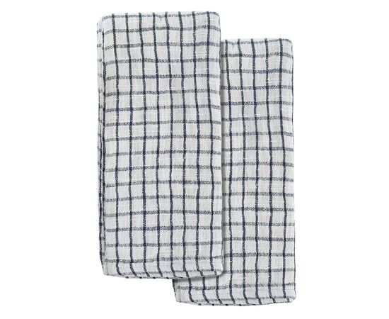 Набор из двух муслиновых полотенец с графичным дизайном из коллекции Essential, 50х70 см, Tkano, фото 