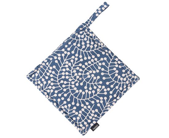 Прихватка темно-синего цвета с принтом Спелая Смородина из коллекции Scandinavian touch, 22х22 см, Tkano, фото 